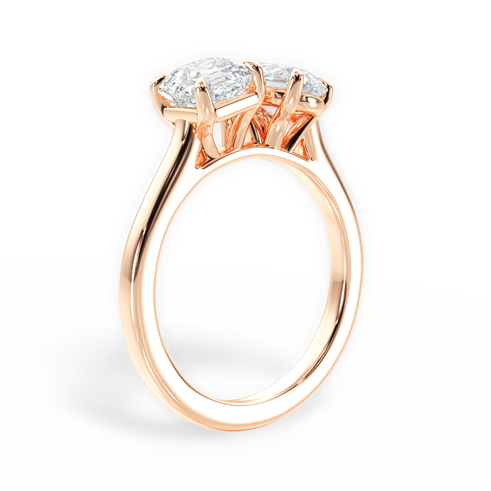 Alice Pear Cut Lab Grown Diamond 18Kt Rose Gold Engagement Ring - View 3