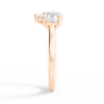Alice Pear Cut Lab Grown Diamond 18Kt Rose Gold Engagement Ring - View 4