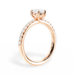Elsie Pear Cut Lab Grown Diamond 18Kt Rose Gold Engagement Ring - View 4