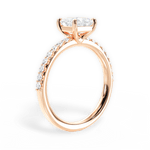 Elsie Princess Cut Lab Grown Diamond 18Kt Rose Gold Engagement Ring - View 4