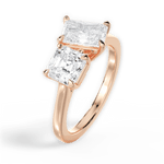 Alice Radiant Cut Lab Grown Diamond 18Kt Rose Gold Engagement Ring - View 3