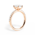 Elsie Radiant Cut Lab Grown Diamond 18Kt Rose Gold Engagement Ring - View 4
