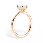 Angela Radiant Cut Lab Grown Diamond 18Kt Rose Gold Engagement Ring - View 2