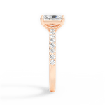 Elsie Radiant Cut Lab Grown Diamond 18Kt Rose Gold Engagement Ring - View 3