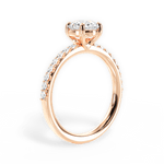 Elsie Round Cut Lab Grown Diamond 18Kt Rose Gold Engagement Ring - View 4