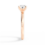 Angela Round Cut Lab Grown Diamond 18Kt Rose Gold Engagement Ring - View 2