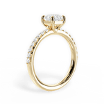 Elsie Asscher Cut Lab Grown Diamond 18Kt Yellow Gold Engagement Ring - View 2