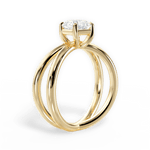 Ada Asscher Cut Lab Grown Diamond 18Kt Yellow Gold Engagement Ring - View 4