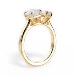 Alice Emerald Cut Lab Grown Diamond 18Kt Yellow Gold Engagement Ring - View 3