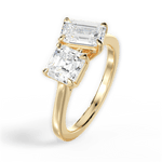 Alice Emerald Cut Lab Grown Diamond 18Kt Yellow Gold Engagement Ring - View 2