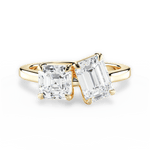Alice Emerald Cut Lab Grown Diamond 18Kt Yellow Gold Engagement Ring