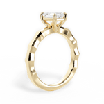Aaliyah Emerald Cut Lab Grown Diamond 18Kt Yellow Gold Engagement Ring - View 4
