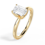 Abigail Emerald Cut Lab Grown Diamond 18Kt Yellow Gold Engagement Ring - View 3