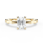 Aaliyah Emerald Cut Lab Grown Diamond 18Kt Yellow Gold Engagement Ring