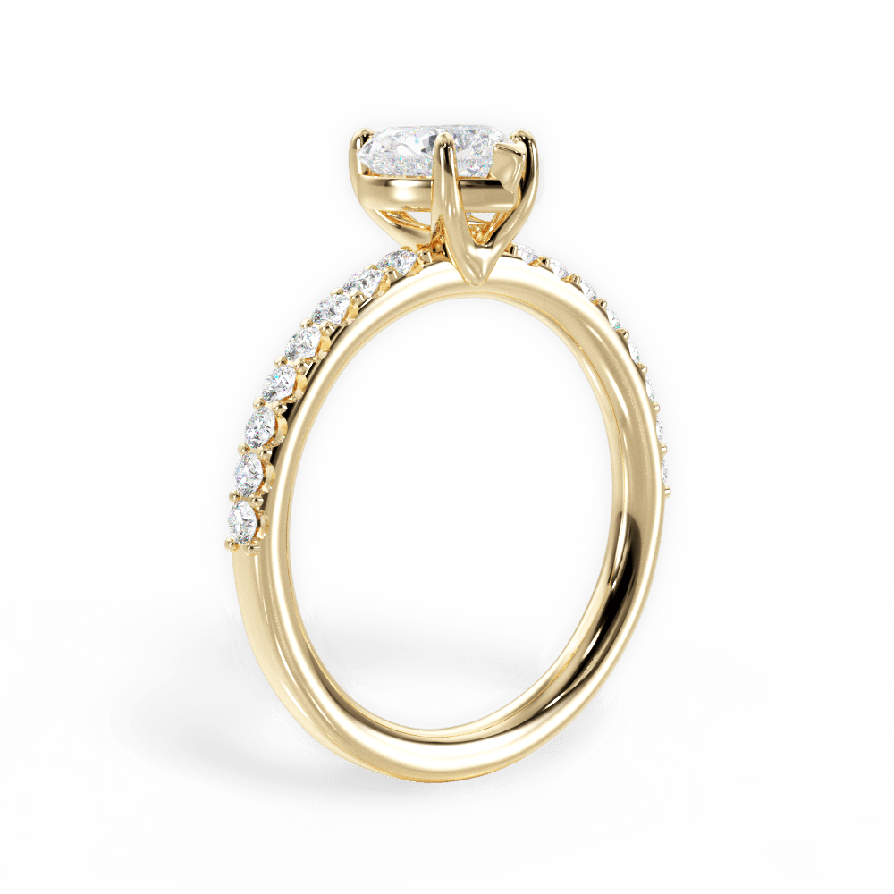 Elsie Heart Cut Lab Grown Diamond 18Kt Yellow Gold Engagement Ring - View 2