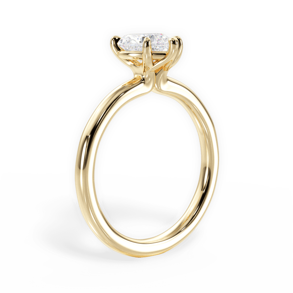 Angela Heart Cut Lab Grown Diamond 18Kt Yellow Gold Engagement Ring - View 3