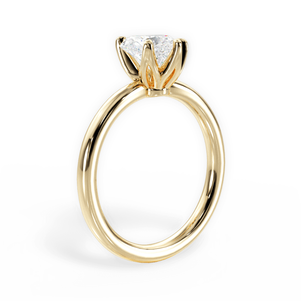 Abigail Heart Cut Lab Grown Diamond 18Kt Yellow Gold Engagement Ring - View 4
