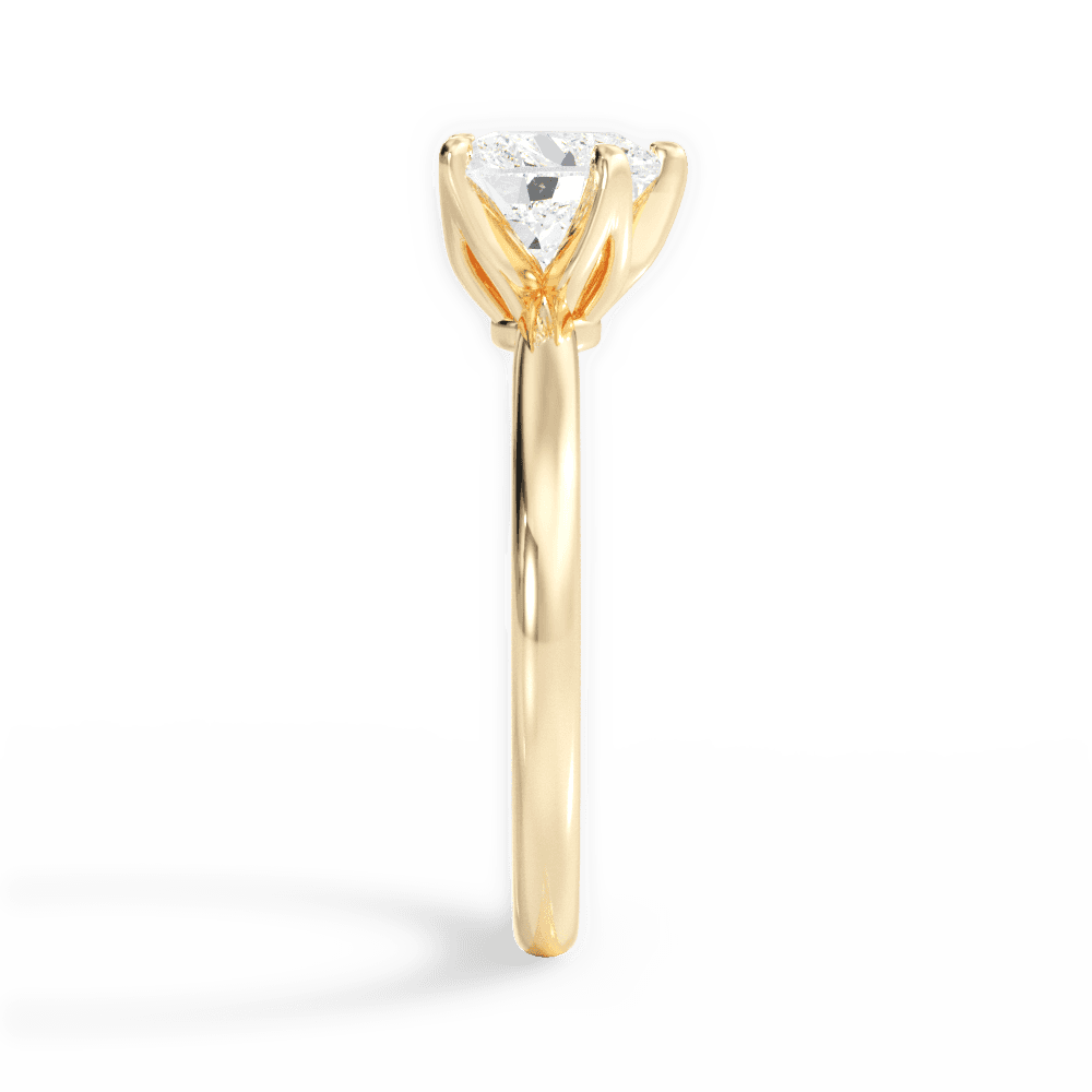 Abigail Heart Cut Lab Grown Diamond 18Kt Yellow Gold Engagement Ring - View 3