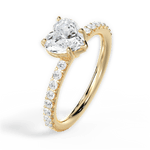 Elsie Heart Cut Lab Grown Diamond 18Kt Yellow Gold Engagement Ring - View 4