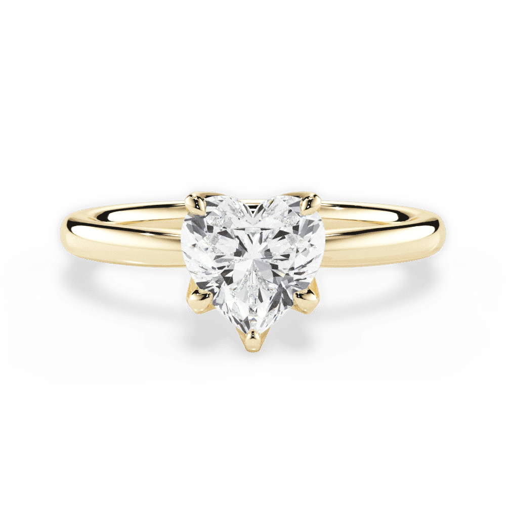 Abigail Heart Cut Lab Grown Diamond 18Kt Yellow Gold Engagement Ring