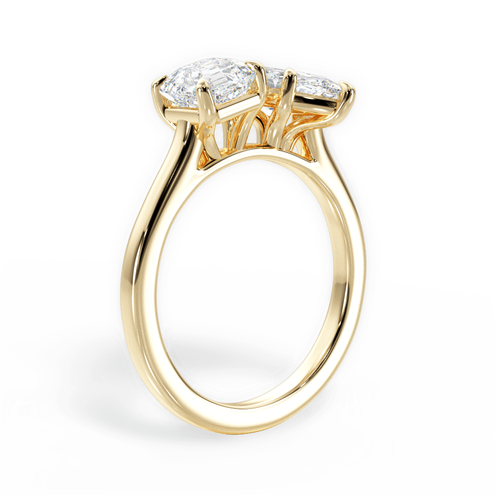 Alice Marquise Cut Lab Grown Diamond 18Kt Yellow Gold Engagement Ring - View 3