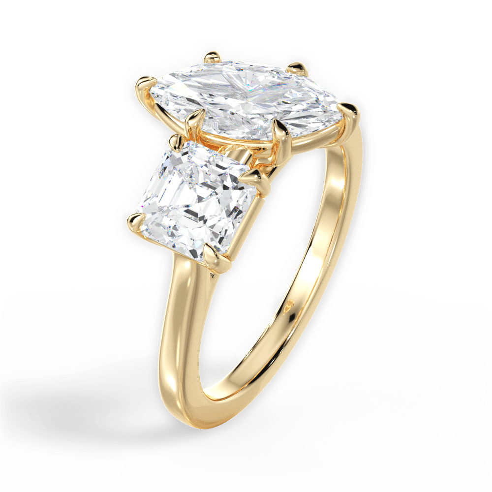 Alice Marquise Cut Lab Grown Diamond 18Kt Yellow Gold Engagement Ring - View 4