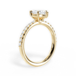 Elsie Marquise Cut Lab Grown Diamond 18Kt Yellow Gold Engagement Ring - View 4