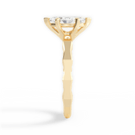Aaliyah Marquise Cut Lab Grown Diamond 18Kt Yellow Gold Engagement Ring - View 3