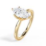 Abigail Marquise Cut Lab Grown Diamond 18Kt Yellow Gold Engagement Ring - View 4