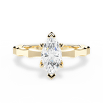 Aaliyah Marquise Cut Lab Grown Diamond 18Kt Yellow Gold Engagement Ring