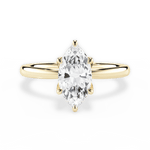 Abigail Marquise Cut Lab Grown Diamond 18Kt Yellow Gold Engagement Ring