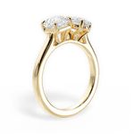 Alice Oval Cut Lab Grown Diamond 18Kt Yellow Gold Engagement Ring - View 2