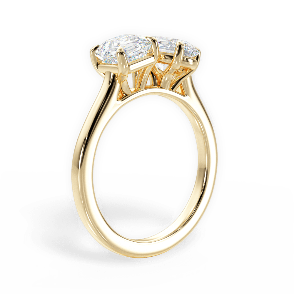 Alice Oval Cut Lab Grown Diamond 18Kt Yellow Gold Engagement Ring - View 2