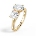 Alice Oval Cut Lab Grown Diamond 18Kt Yellow Gold Engagement Ring - View 4