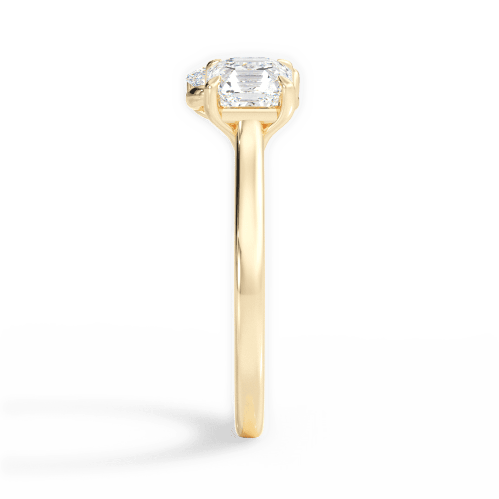 Alice Oval Cut Lab Grown Diamond 18Kt Yellow Gold Engagement Ring - View 3