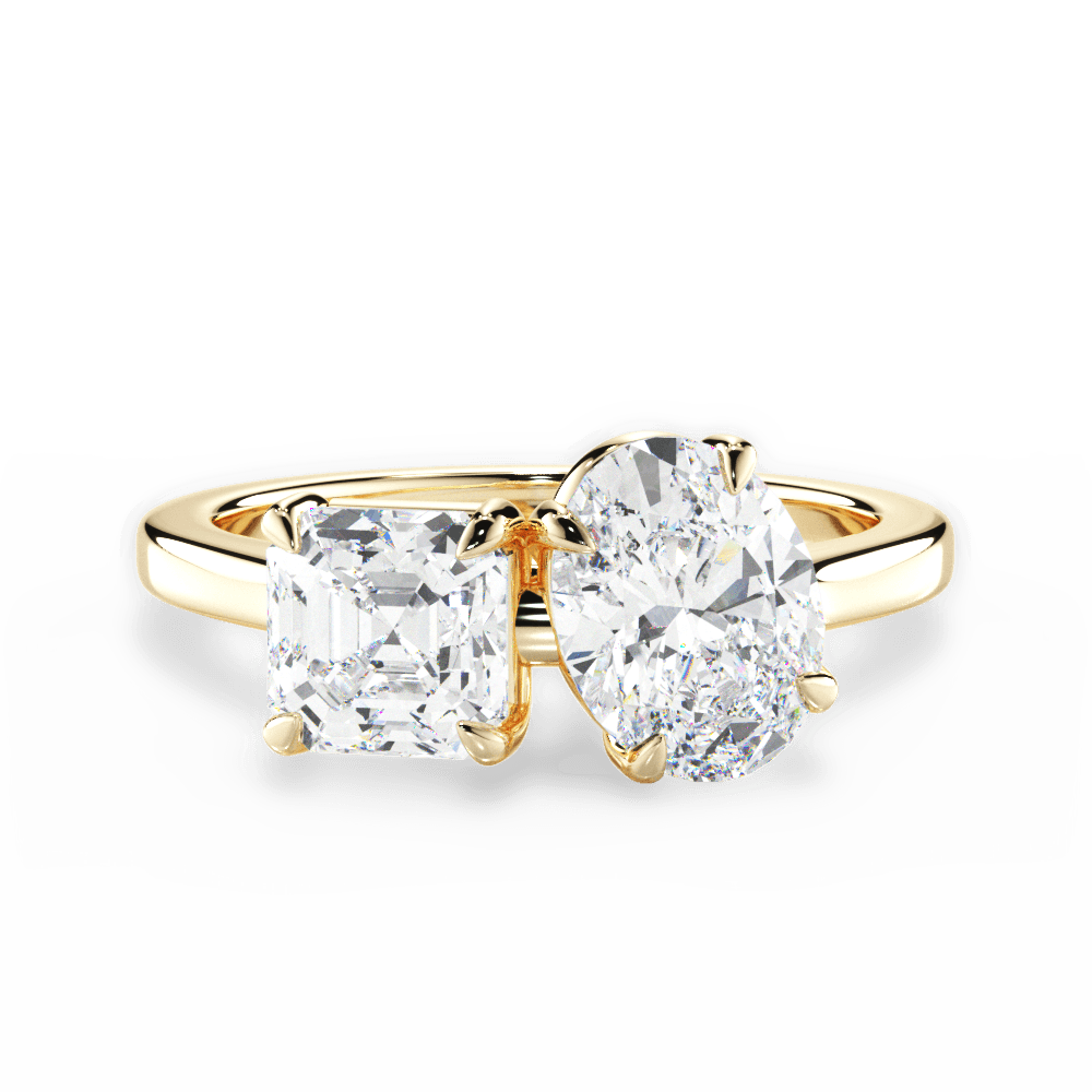 Alice Oval Cut Lab Grown Diamond 18Kt Yellow Gold Engagement Ring