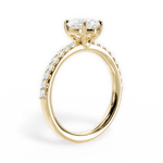 Elsie Oval Cut Lab Grown Diamond 18Kt Yellow Gold Engagement Ring - View 4