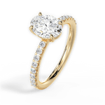 Elsie Oval Cut Lab Grown Diamond 18Kt Yellow Gold Engagement Ring - View 2