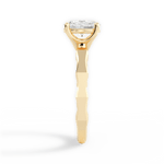 Aaliyah Oval Cut Lab Grown Diamond 18Kt Yellow Gold Engagement Ring - View 4