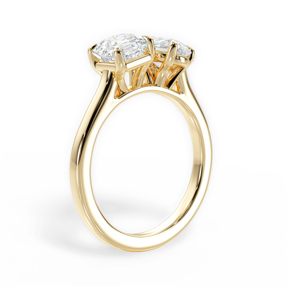 Alice Pear Cut Lab Grown Diamond 18Kt Yellow Gold Engagement Ring - View 2