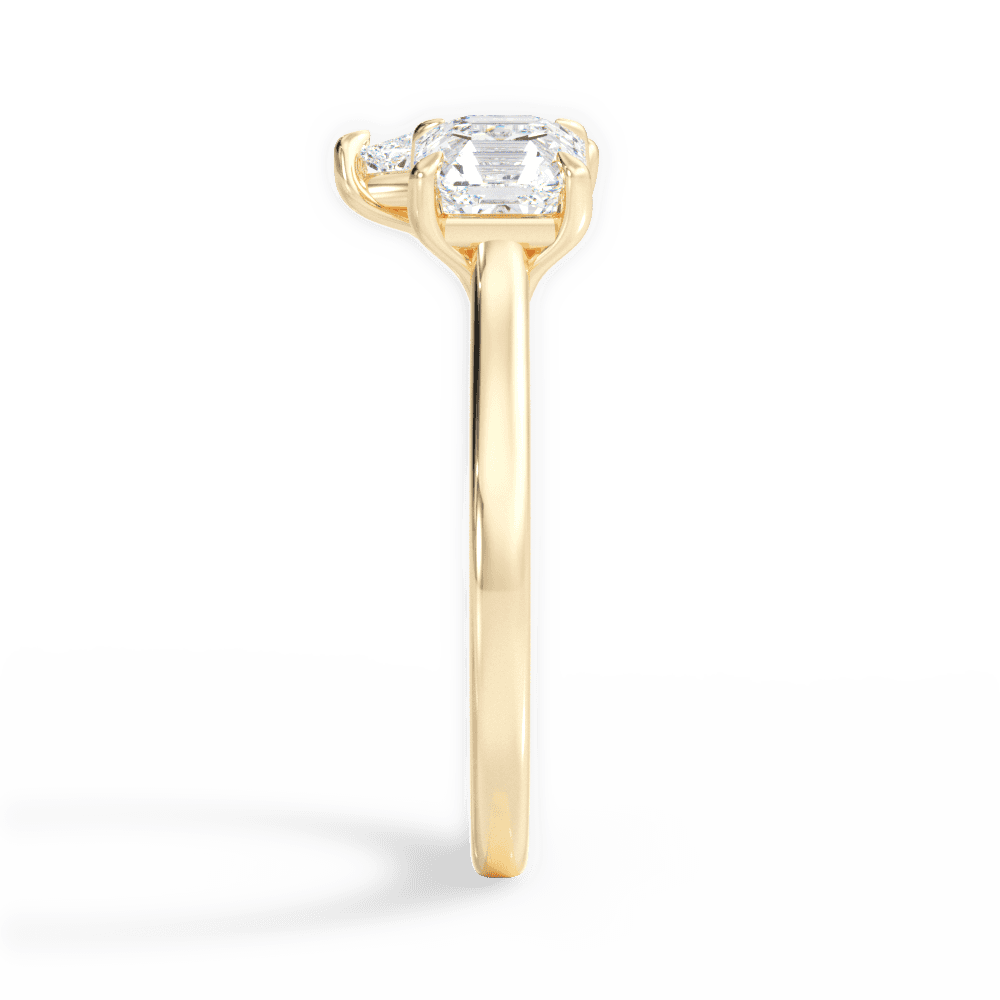 Alice Pear Cut Lab Grown Diamond 18Kt Yellow Gold Engagement Ring - View 3