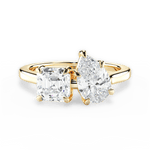 Alice Pear Cut Lab Grown Diamond 18Kt Yellow Gold Engagement Ring
