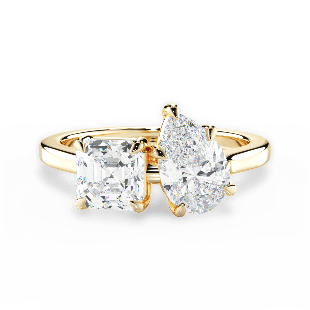 Alice Pear Cut Lab Grown Diamond 18Kt Yellow Gold Engagement Ring