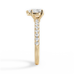 Elsie Pear Cut Lab Grown Diamond 18Kt Yellow Gold Engagement Ring - View 3