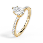 Elsie Pear Cut Lab Grown Diamond 18Kt Yellow Gold Engagement Ring - View 2