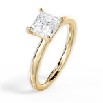 Angela Princess Cut Lab Grown Diamond 18Kt Yellow Gold Engagement Ring - View 4
