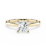 Angela Princess Cut Lab Grown Diamond 18Kt Yellow Gold Engagement Ring