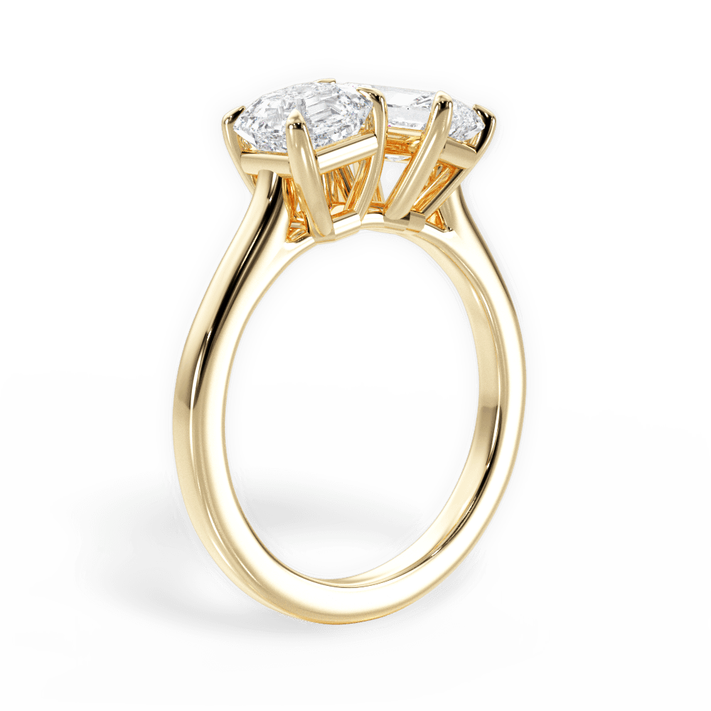 Alice Radiant Cut Lab Grown Diamond 18Kt Yellow Gold Engagement Ring - View 3