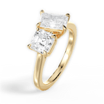 Alice Radiant Cut Lab Grown Diamond 18Kt Yellow Gold Engagement Ring - View 2