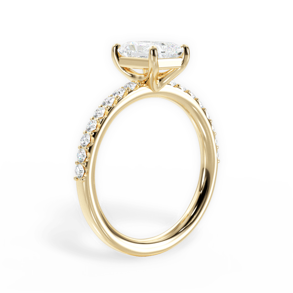 Elsie Radiant Cut Lab Grown Diamond 18Kt Yellow Gold Engagement Ring - View 2